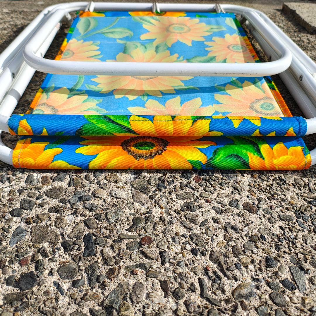 美品 折りたたみ式 ビーチチェア 2脚セット アウトドアチェア