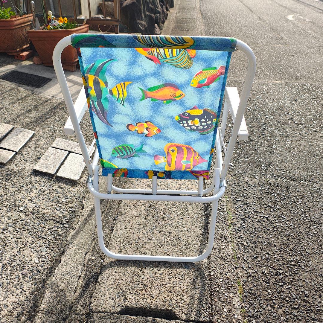 美品 折りたたみ式 ビーチチェア 2脚セット アウトドアチェア