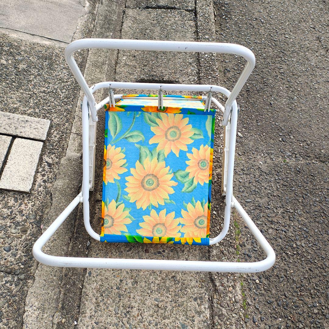 美品 折りたたみ式 ビーチチェア 2脚セット アウトドアチェア