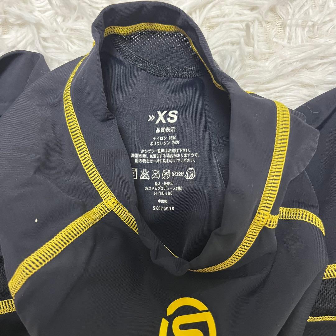未使用 SKINS スキンズ カットソー スポーツ 黄色 ブラック 長袖