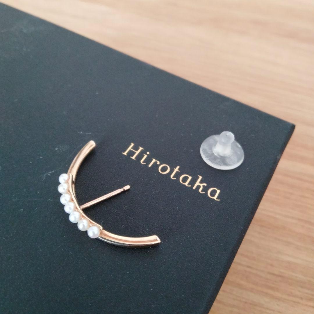 Hirotaka　ピアス K10YG×アイボリー パール　片耳　イヤーカフ風