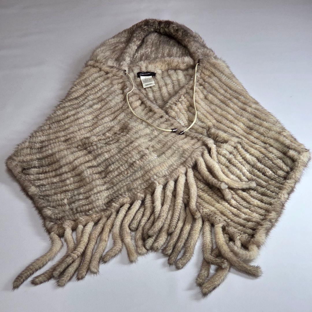 豪華✨️stunninglureスターニングルアー　ミンクファ100%　ポンチョ