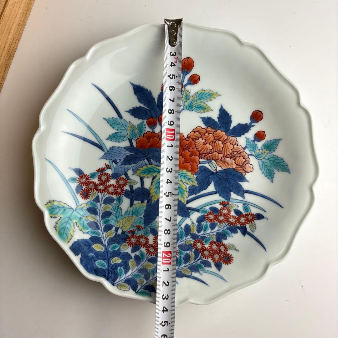 今泉 今右衛門 色鍋島 額皿 有田焼 色絵 額皿 皿 お皿 飾皿