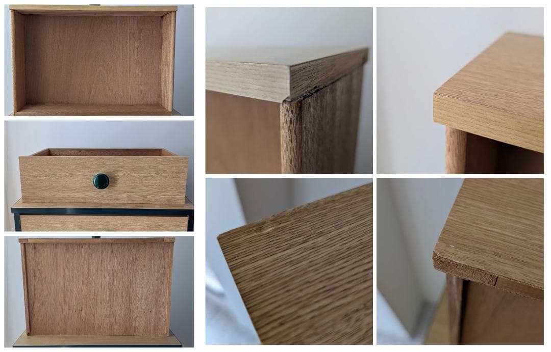 ビンテージ レトロ ウッドプリント キャビネット 5段 大きめ 引出し ポップ