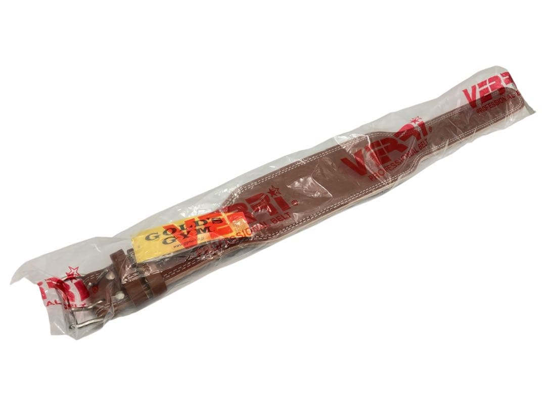 【新品未使用】GOLD'S GYM トレーニングパワーベルト ブラウン