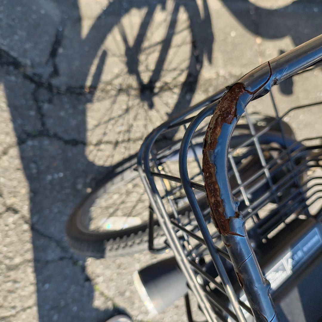 電動アシスト自転車 シティタイプ ブルー 前バスケット付き