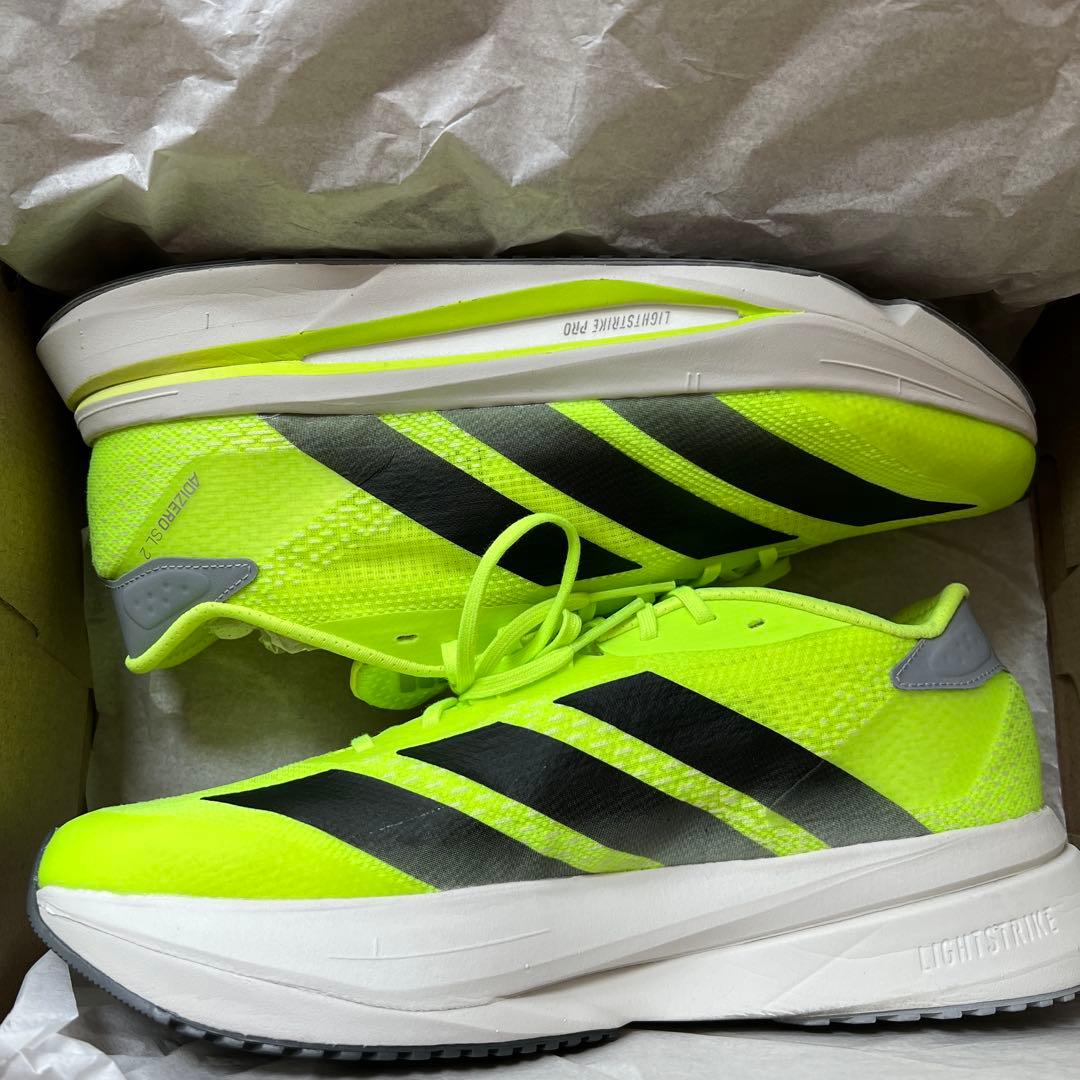 【adidas】ADIZERO SL2 ライトスパイク　メンズ　ネオンイエロー