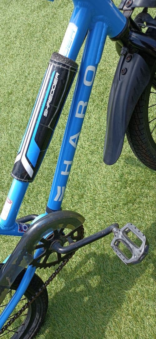 【お値下げ交渉可！】Haro 18インチ スカイブルー　泥除け、スタンド付き