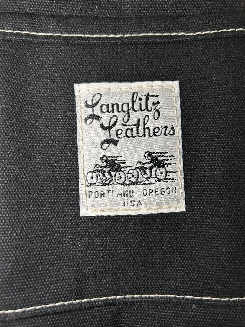 ラングリッツレザー　キャンバストートバッグ