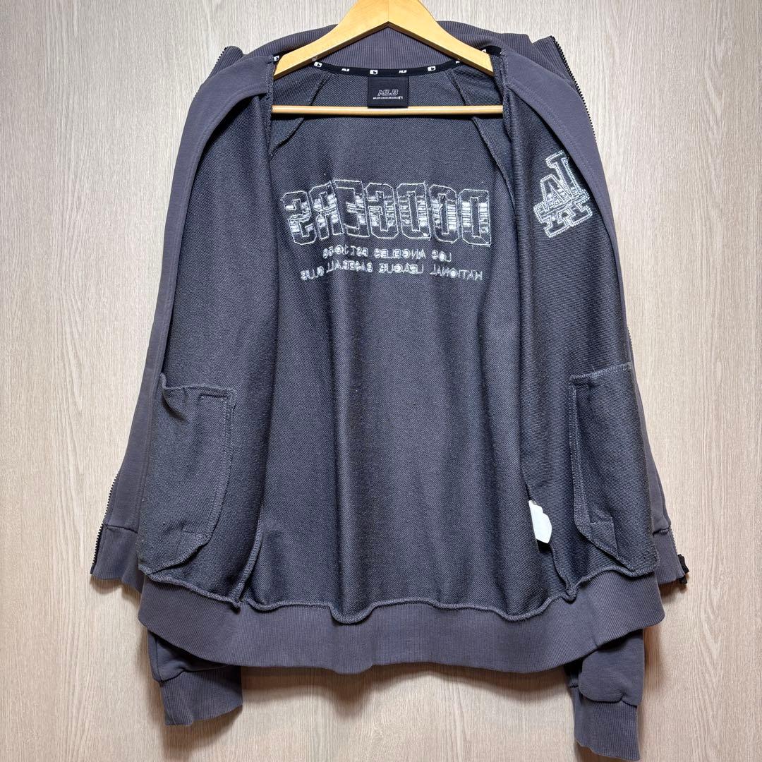 MLB トラックジャケット　Ｌ　グレー　ドジャース