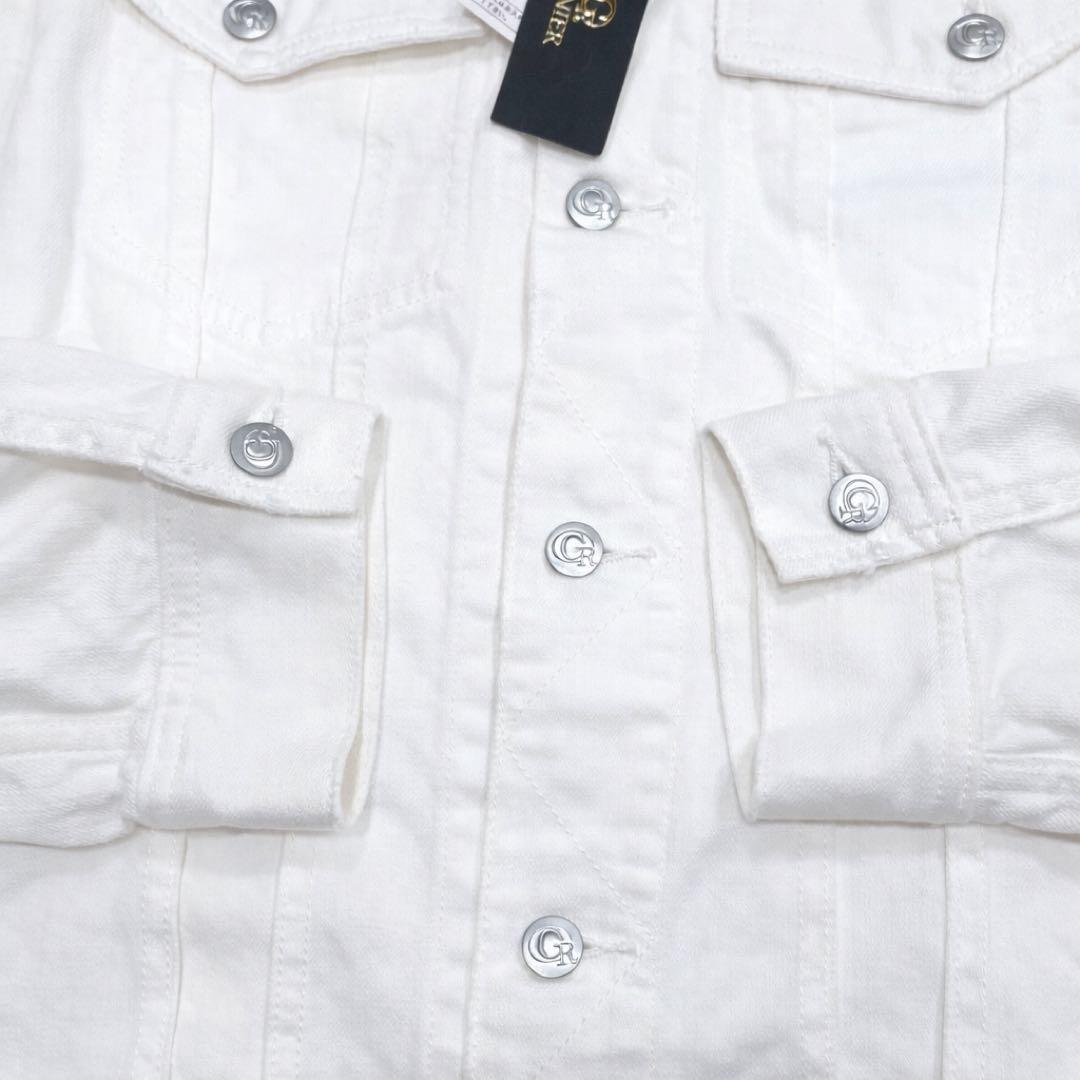 新品未使用 GARNIER ガルニエ Gジャン デニムジャケット Ｌ ホワイト