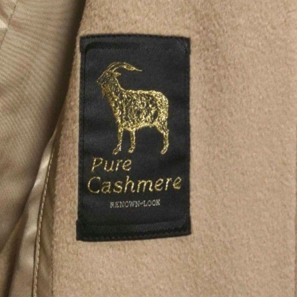 カシミヤ ウール100%／レナウン フード付き マント 着物 コート ケープ