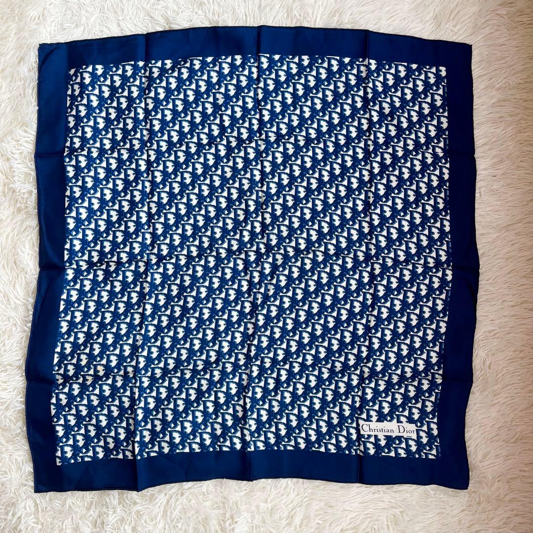 Dior ディオール スカーフ ロゴ ブルー