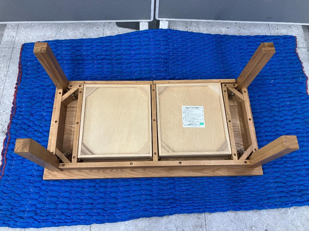 無印良品 ローテーブル 無垢材 引き出し付き ブラウン