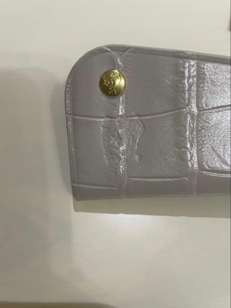 新品未使用‼️IL BISONTE グレー レザー キーケース