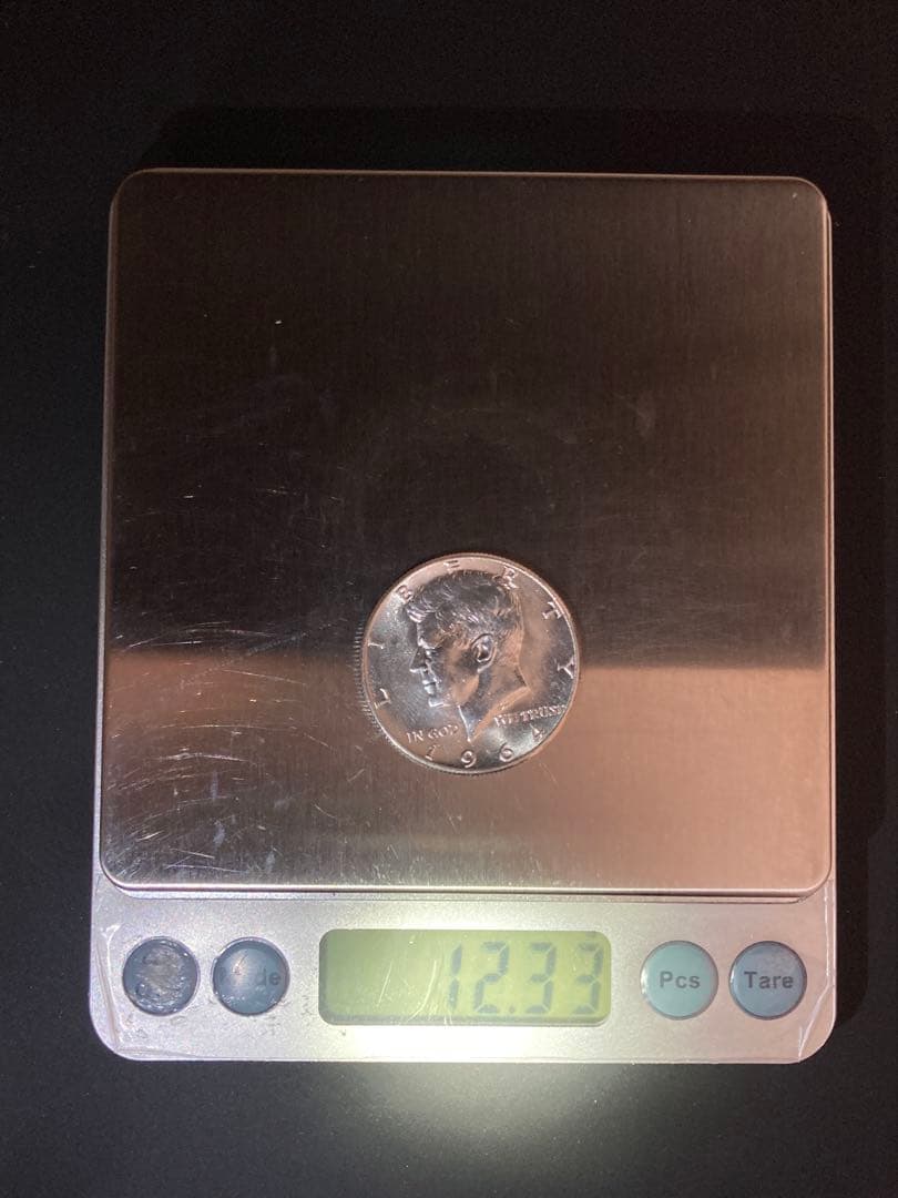 【アメリカ】ケネディハーフダラー銀貨2枚(1964年)