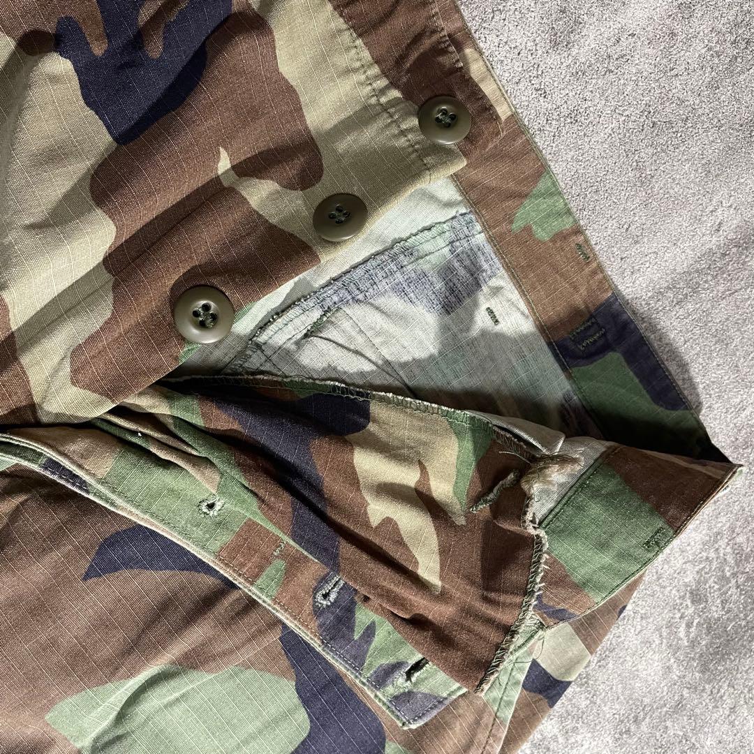 米軍実物US ARMY BDUカーゴパンツ80'sウッドランドカモリップストップ