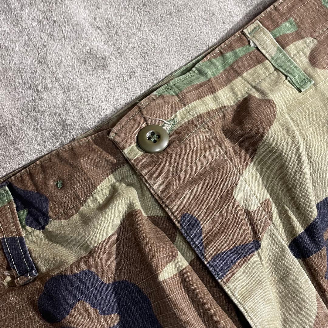 米軍実物US ARMY BDUカーゴパンツ80'sウッドランドカモリップストップ