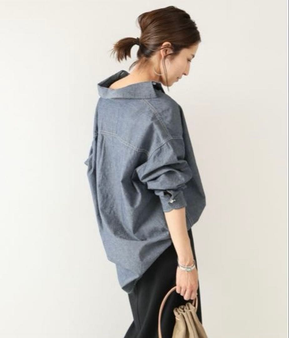 フレームワーク ダンガリーシャツ オーバーサイズ 羽織 デニムシャツ インディゴ