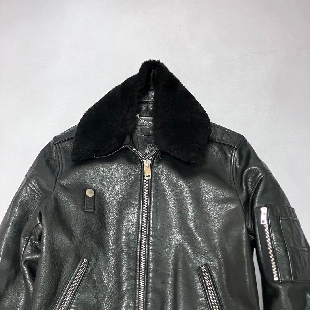 希少　DIESEL ディーゼル ボア 本革　レザージャケット ブラック　y2k