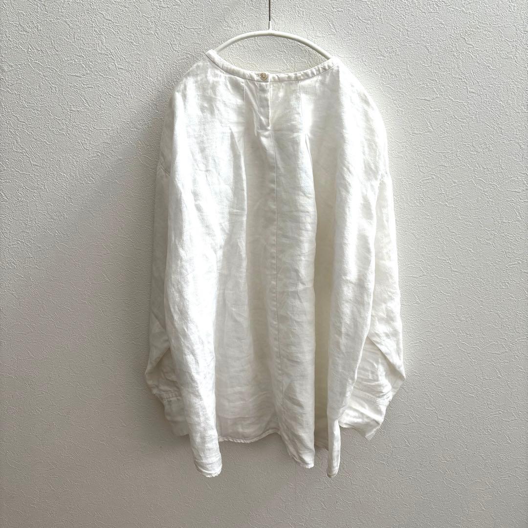 ☆kagure かぐれ☆プルオーバー　ブラウス シャツ　リネン　白　フリーサイズ