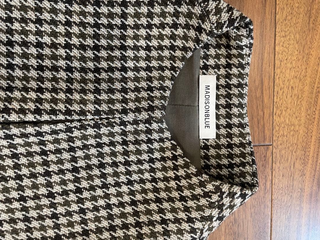 MADISONBLUE ハウンドトゥース ケープコート