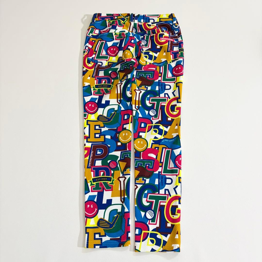 未使用級 パーリーゲイツ 2024年 ストレッチパンツ ニコちゃん ロゴボタン