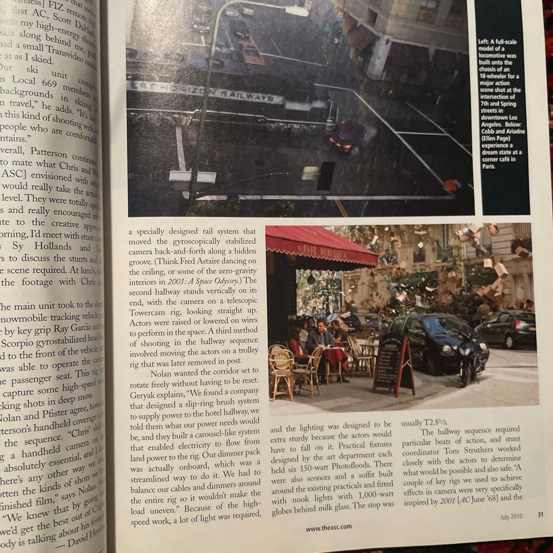 アメリカンシネマトグラファー　レオナルドディカプリオ　インセプション　背徳の王冠