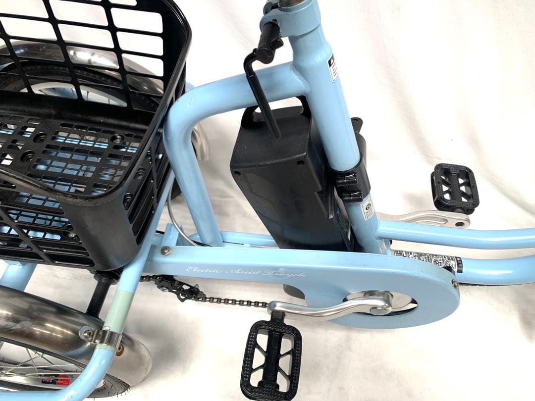 【即乘】送料無料 電動アシスト三輪自転車 新品バッテリセル10Ah 動作確認済