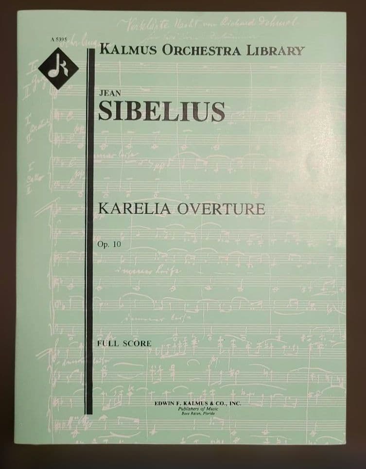 シベリウス カレリア序曲 Op.10 指揮者用 大型フルスコア KALMUS社