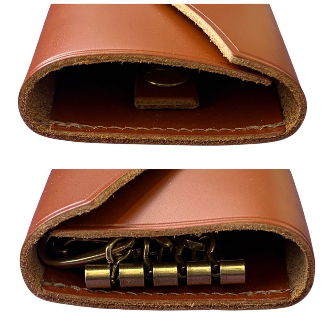 【新品】IL BISONTE イルビゾンテ キーケース ブラウン ゴールド 本革