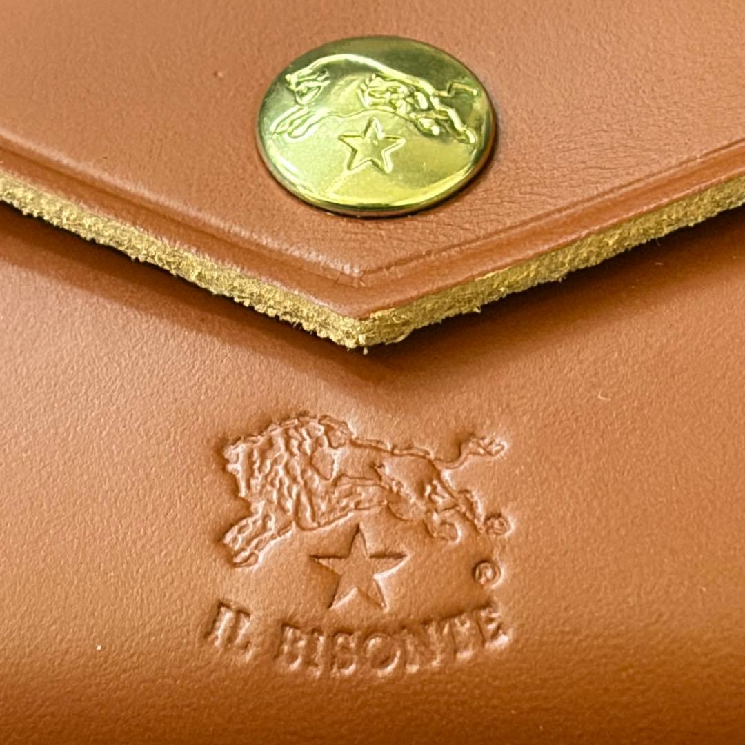 【新品】IL BISONTE イルビゾンテ キーケース ブラウン ゴールド 本革