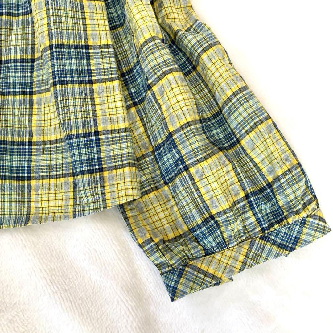 Jocomomola 洗える　チェック柄　ダブルボタン　長袖ブラウス　サイズ40