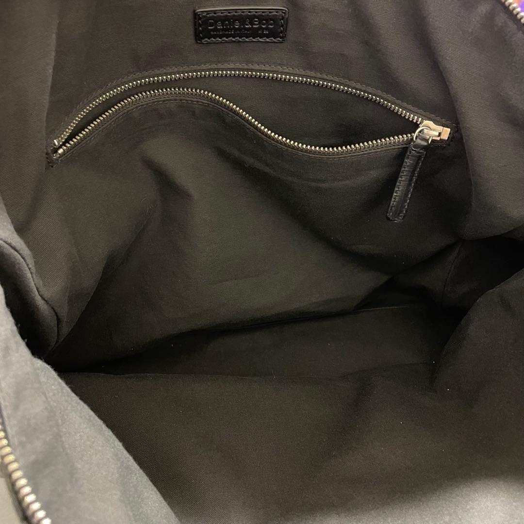 ダニエル＆ボブ イントレチャート ハンドバッグ　トート　ボストン　ブラック　美品