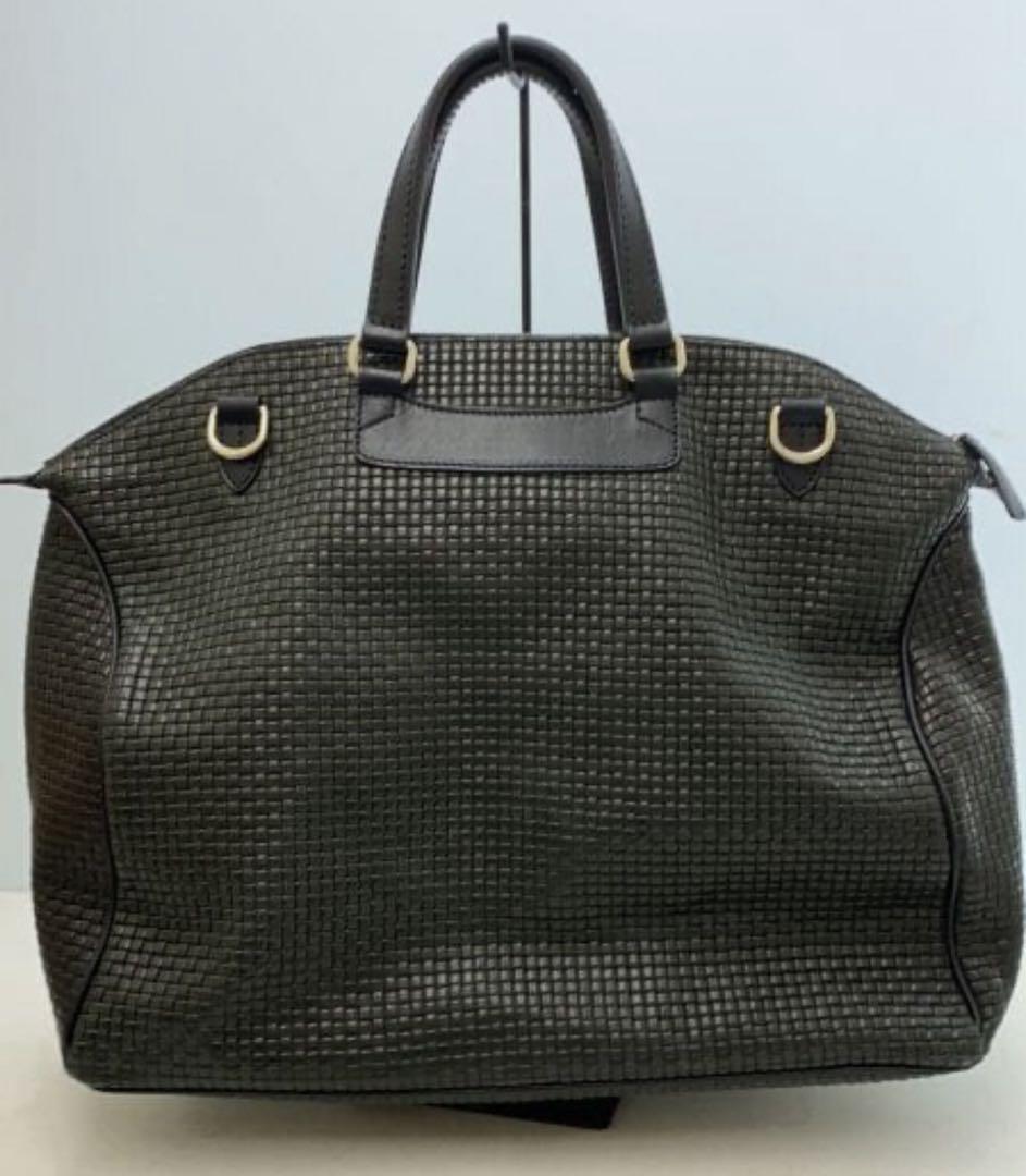 ダニエル＆ボブ イントレチャート ハンドバッグ　トート　ボストン　ブラック　美品