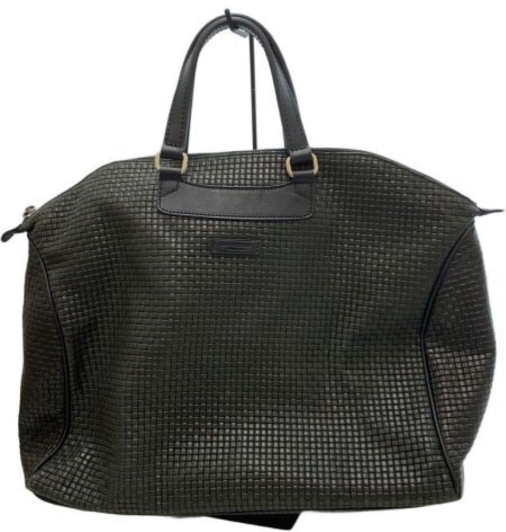 ダニエル＆ボブ イントレチャート ハンドバッグ　トート　ボストン　ブラック　美品