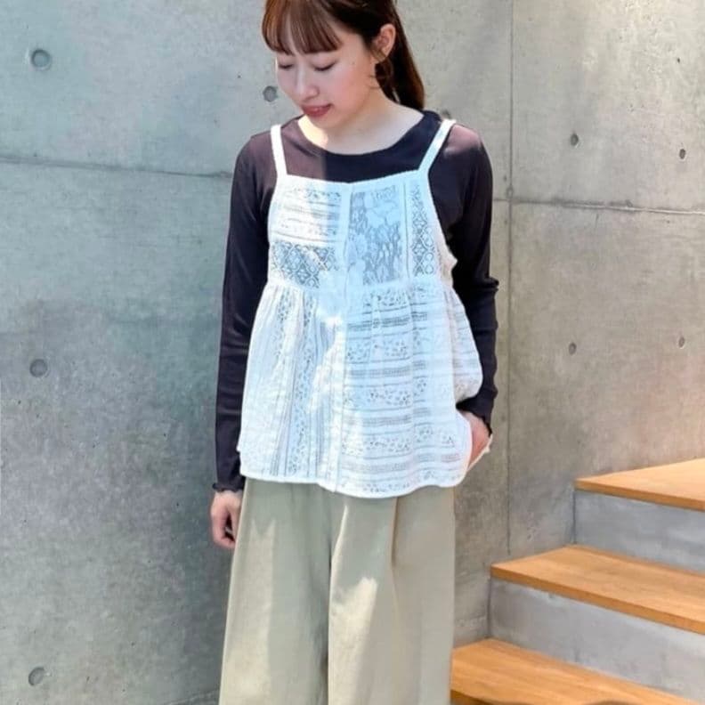 タグ付 yuni パッチワーク レース キャミ ビスチェ 定価15,400円