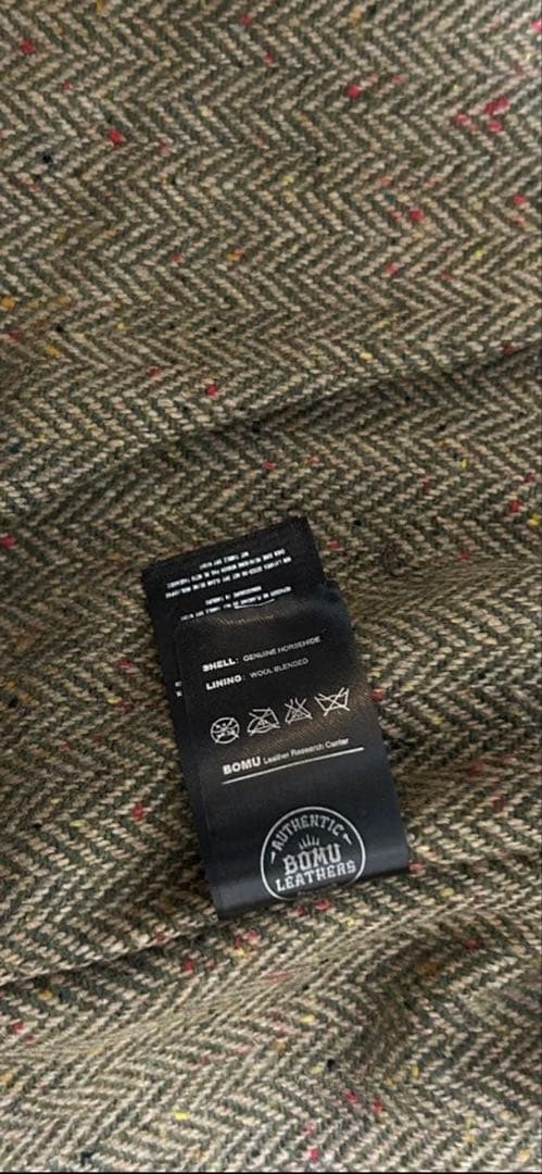 BOMU LEATHER　カーコート　ホースハイド　茶芯　革ジャンXXL(XL)