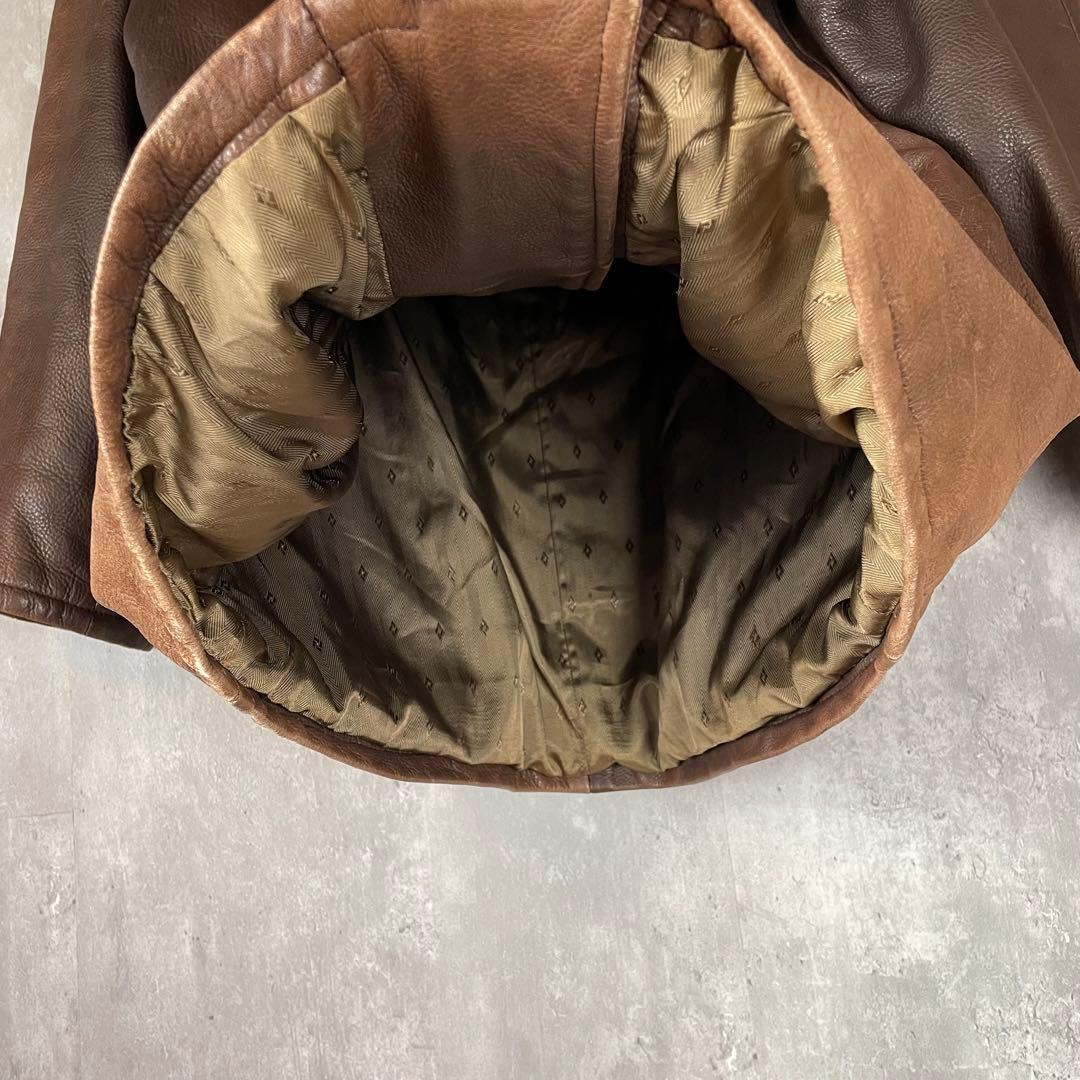 【USA製】REMYレミー レザーコート フェード 激シブ 比翼