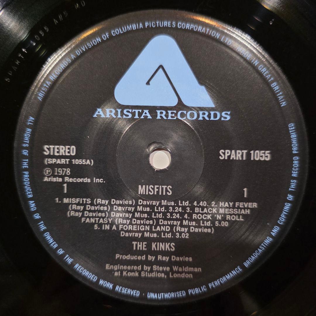 美品UK盤MASTERDISK刻印 キンクスKINKS Misfits 高音質盤
