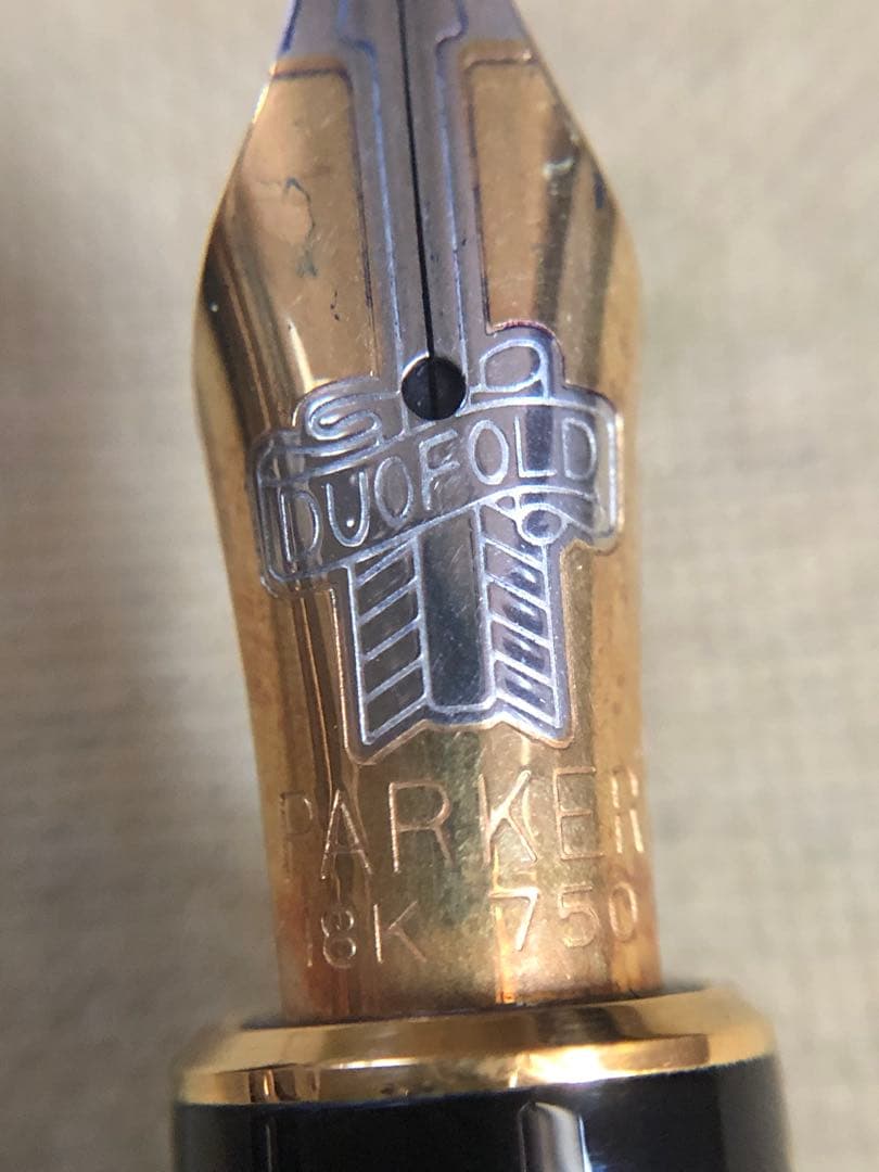 も*う様 PARKER DUOFOLD パーカー　デュオホールド　万年筆 k18