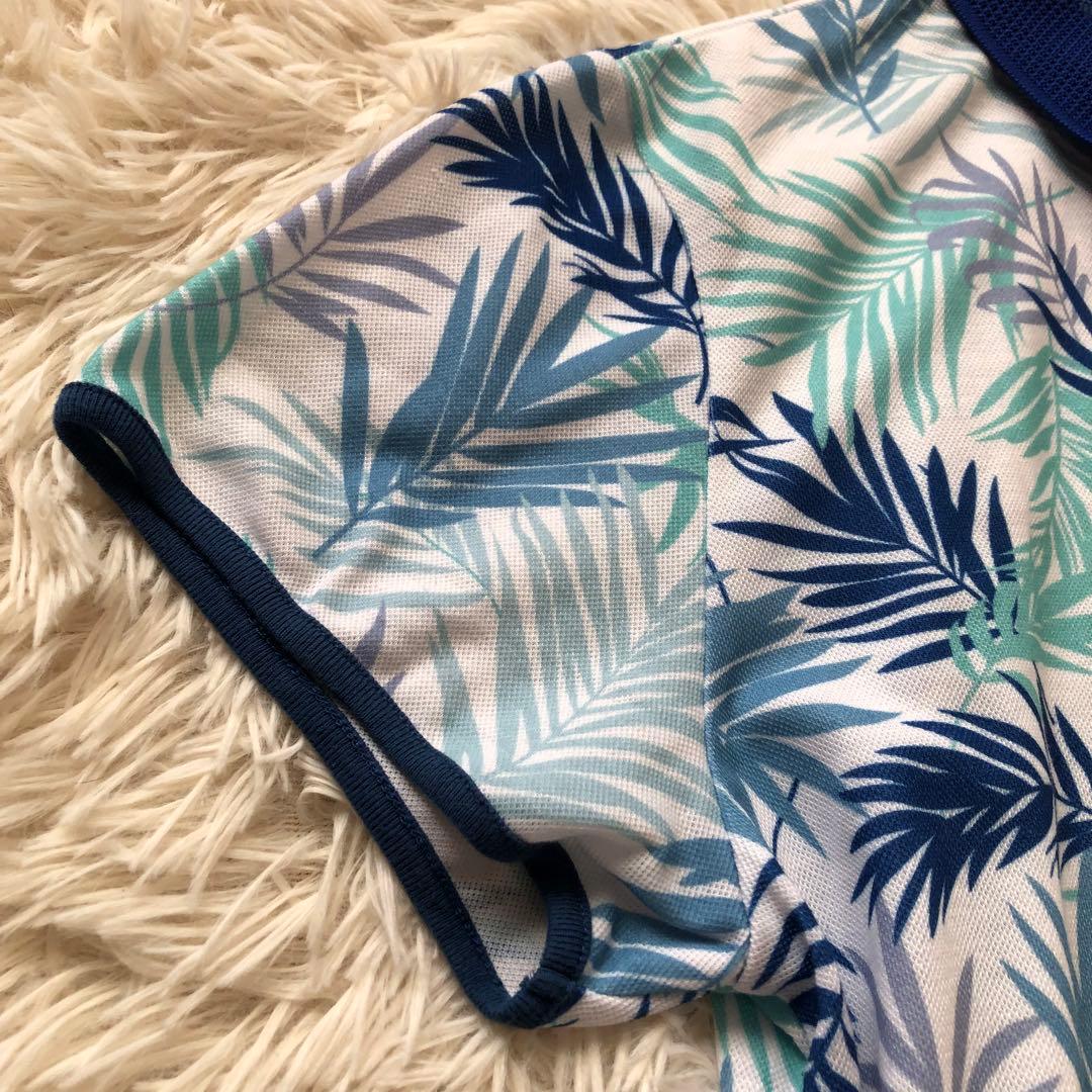 キャロウェイ【LL】ゴルフウェアワンピース　ボタニカル柄　大きいサイズ　青　緑