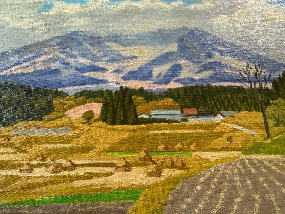 真作 保利勝弥 「雲にかかる九重山山麓」 F4コンパクトサイズ　0502