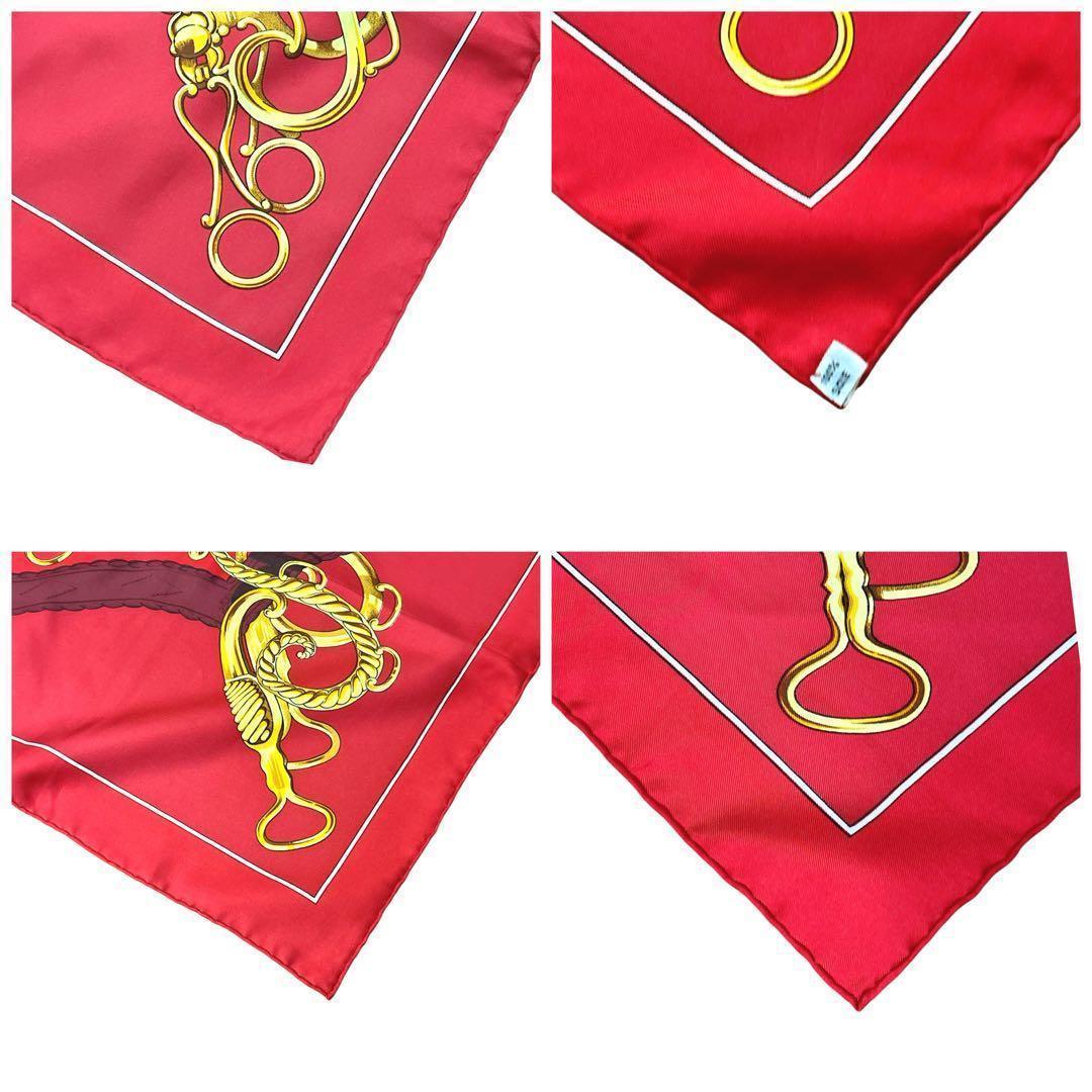 エルメス HERMES カレ90 スカーフ 紋章 レッド　ヴィンテージ