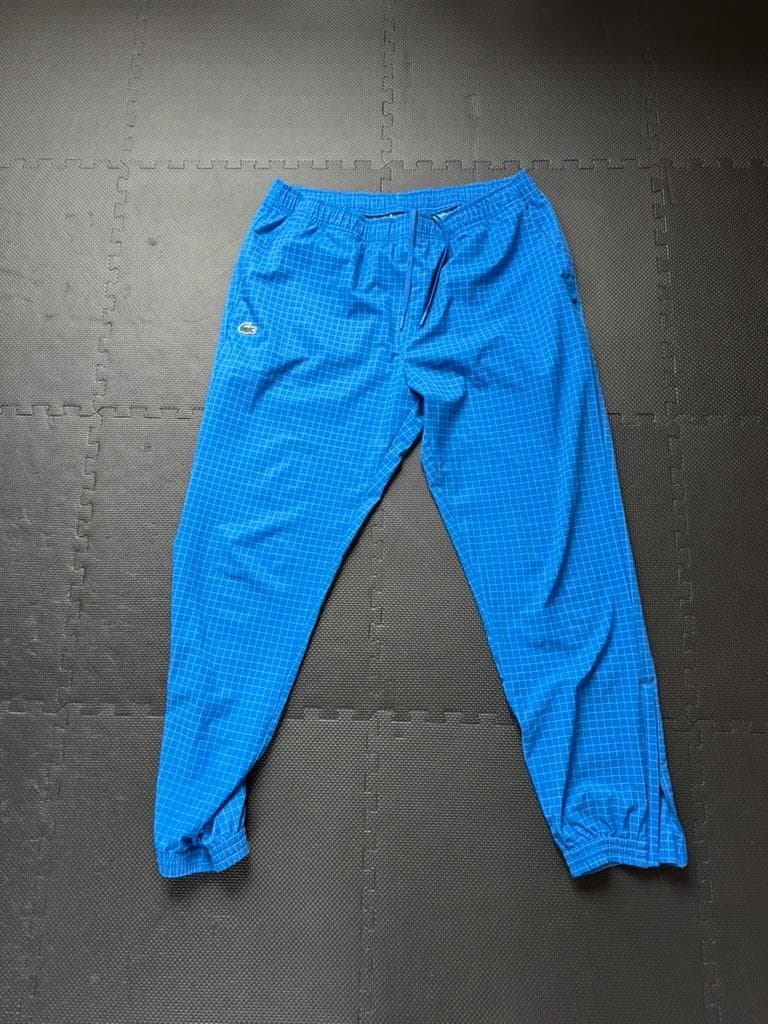 LACOSTE ジョコビッチモデル USサイズL 青 チェック柄 ジャージ
