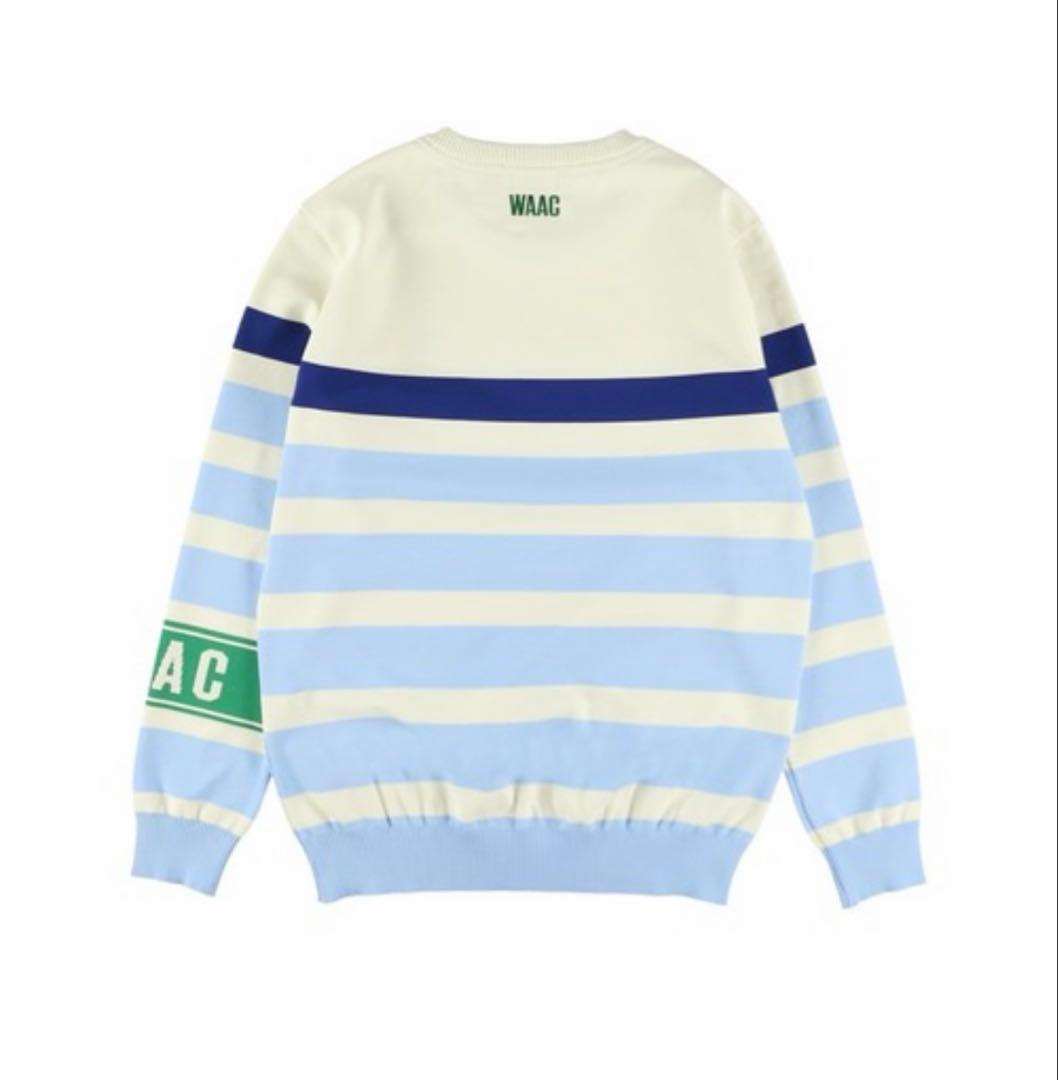 や*ん様 WAAC セーター ニット マイクロスリームボーダー 長袖プルオーバー