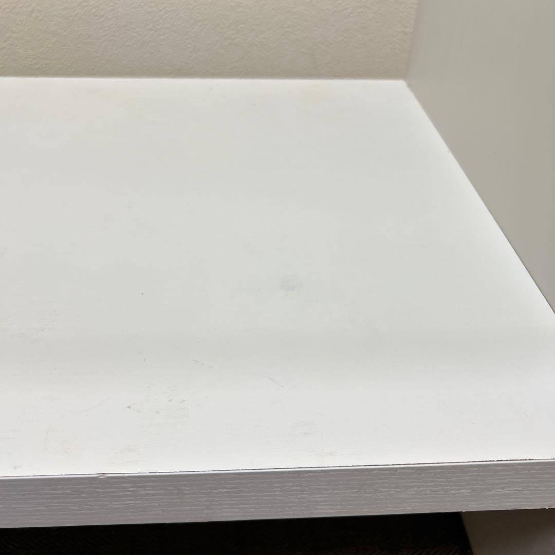 ホワイトガラス天板ローテーブル