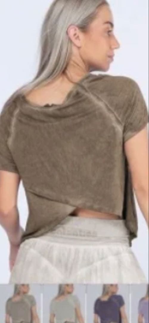 SALSATION オーバーラッピングTシャツパープルXL