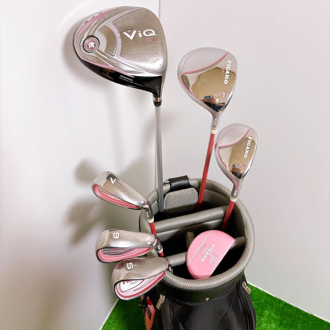 良品 FIGARO レディース ゴルフ 7本 セット L 初心者