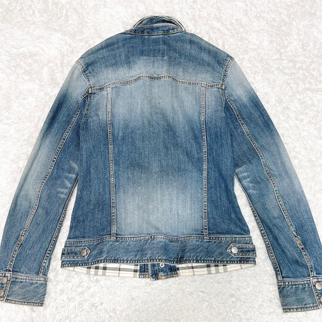 BURBERRY BLACK LABEL デニムジャケット ホースロゴ刺繍 M
